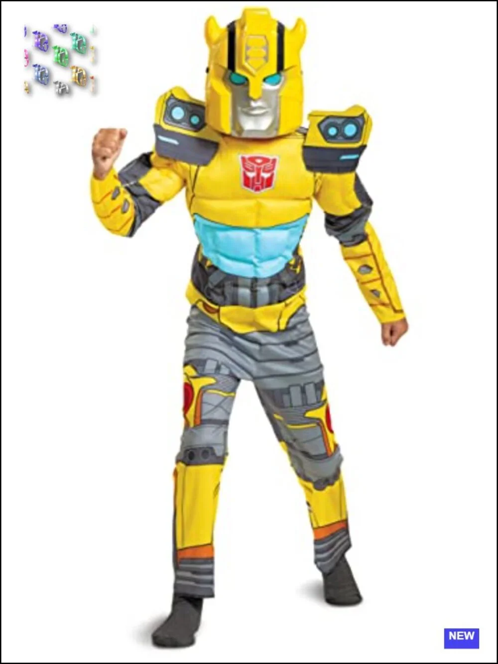 Transformers Bumblebee Muscle Costume Jumpsuit Kids Halloween Cosplay Outfit